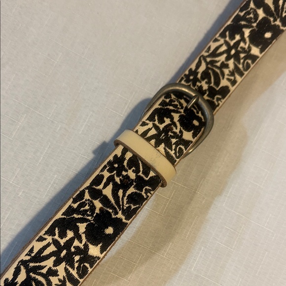 Lucky Brand Black and Cream Patterned Belt - Picture 6 of 6